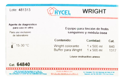 Tinción De Wright 2x500ml Hycel