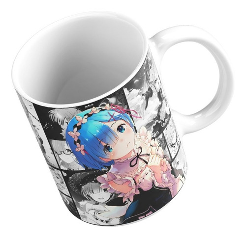 Taza Mug 11oz Anime Manga Re Zero Rem Ram + Regalos