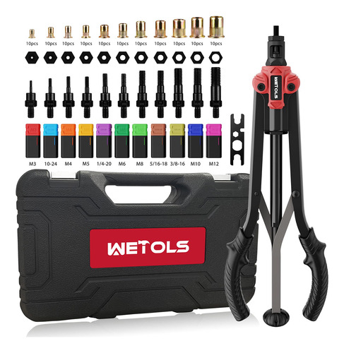 Herramienta Para Remachar Wetols 17 Con 11 Mandriles Métrico