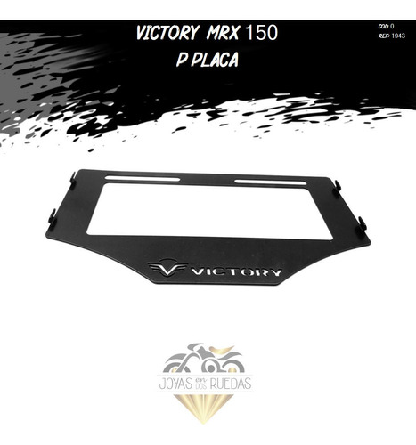 Porta Placa Partes Lujo Moto Victory Mrx 150