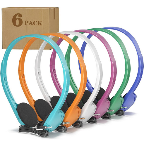 Auriculares Headphones Para Ninos Con Cable | 6 Piezas