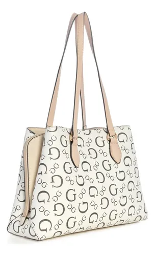 Bolso Guess Silvana tote rosa palo estampado para mujer