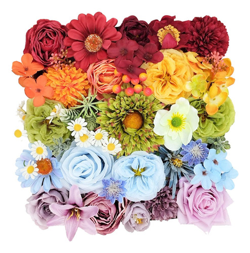 Caja Combinada De Flores Realistas De Boda Iridiscentes Para
