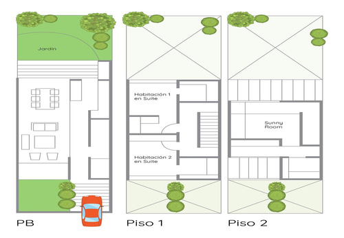 Triplex En Venta En Barrio Cerrado En Tigre. Amplios