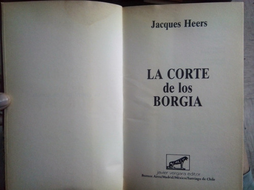 Libro La Corte De Los Borgia (Usado)