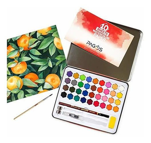 Art Paint - Pagos Watercolor Paint Set Art Kit Of 36 Vivid C