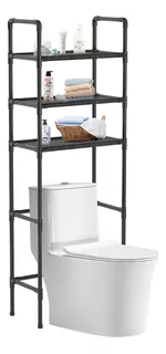 Toallero Mueble Organizador Baño Rack Estante Sanitario Color Negro