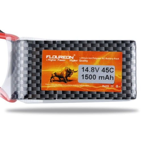 Floureon 4s 14.8v Lipo Rc Del 45 C De 1500mah Batería Para R