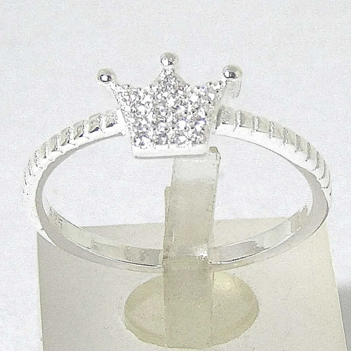 Imagen 2 de 7 de Anillo Plata 925 Cubic Zircon Corona Mpave Garantía Escrita