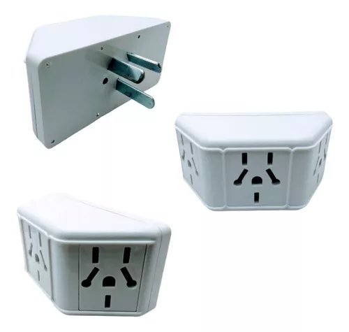 Pack 4 Adaptador Enchufe Doble Blanco Vr