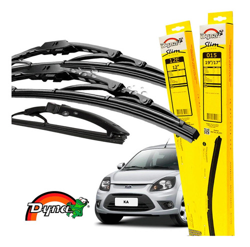 Kit Limpador Parabrisas Ford Ka 2008 A 2010 Dyna Original