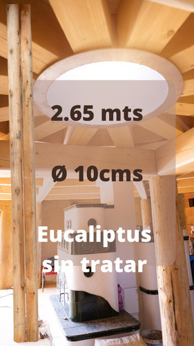 Imagen 9 de 10 de Cerca Poste Polin Eucaliptus Sin Curar 2.65mts Perfectos Pro