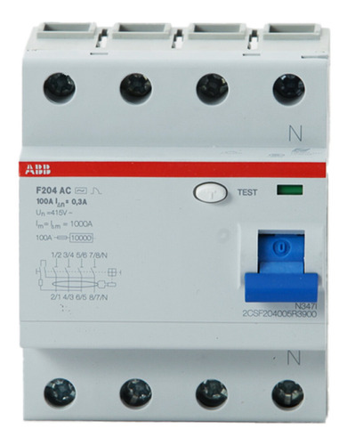 Interruptor Diferencial 4p - 10ka - Linea F200 - Abb - 80a 3