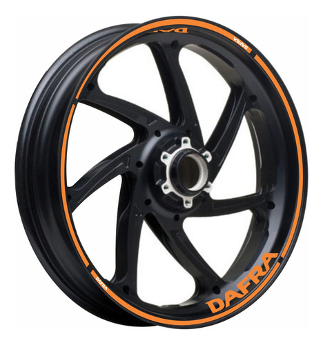 Adesivo Friso Refletivo Roda Moto Dafra Horizon 250 Laranja