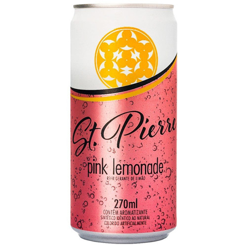 Imagem 1 de 1 de Refrigerante Pink Lemonade St. Pierre Lata 270ml