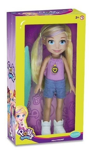 Boneca Polly Pocket 36cm Férias Praia Acessórios Mattel