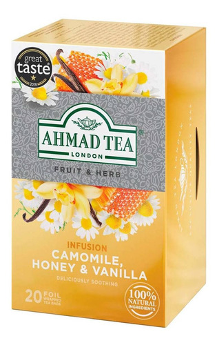 Té Ahmad Tea Vainilla, Miel Y Manzanilla 20 Sobres 30g