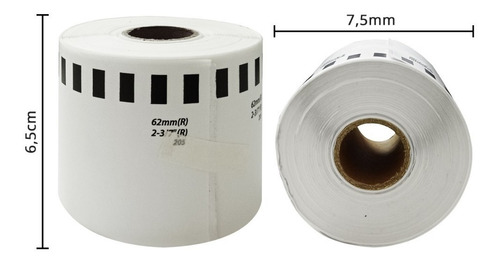 Imagen 3 de 3 de Rollos Etiquetas Térmicas Continúa Dk 2205 Dk2205 Ql