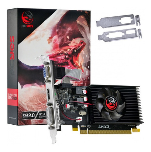 Placa De Video R5 230 2gb 64 Bits Ati Amd Pcyes Hdmi Lowprof