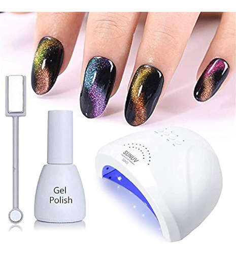 Lampara Para Uñas Led Uv De 48w Con 3 Temporizadores Blanco