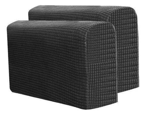 2 Fundas Elásticas De Para Reposabrazos Para Sofá De Negro