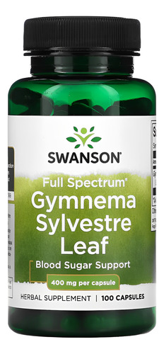Folha Gymnema Sylvestre 400mg Full Spectrum 100caps Swanson