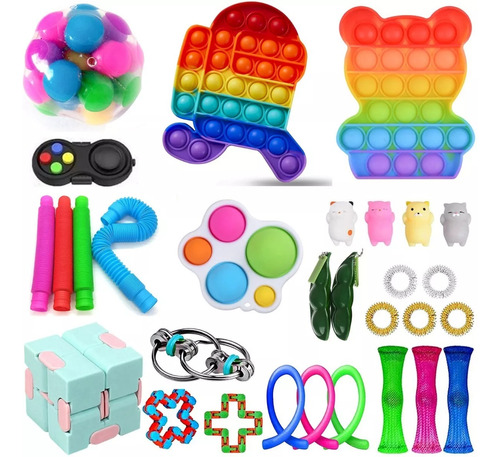 Set 26 Piezas Fidget Cube Juguete Sensorial Anti Estrés