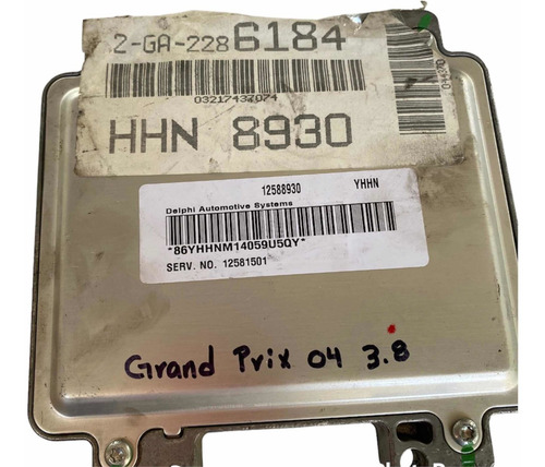Computadora Pontiac Grand Prix 2004 3.8 12588930 12581501 (Usado)