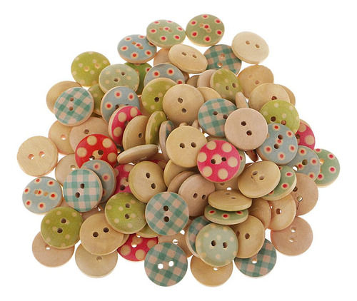 100pcs Botones De Impresos Diy Scrapbooking Crafting