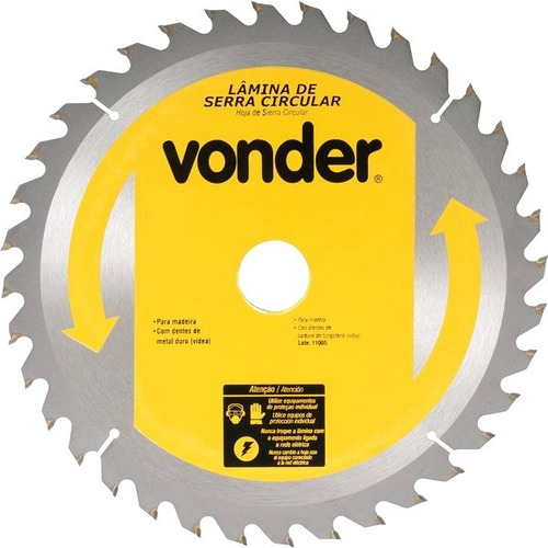 Imagem 2 de 2 de Lâmina Serra Circular Metal Duro Vídea 400mm 36dentes Vonder