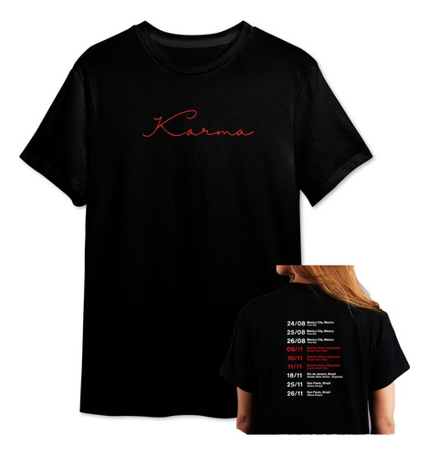 Remera Algodón Taylor Swift Eras Tour Karma Argentina Fechas