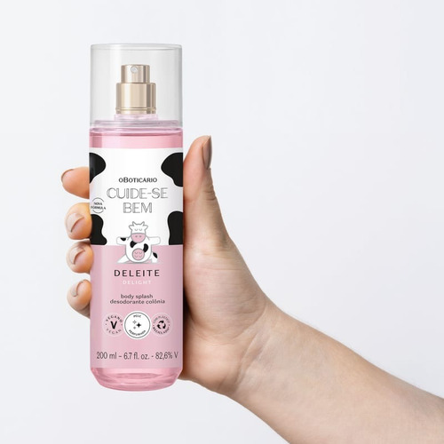 Combo Cuide-se Bem: Body Splash Deleite 200ml + Sabonete Líquido Biscoito Ou Bolacha 150mle
