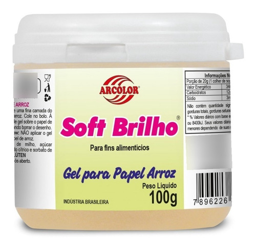 Gel Para Papel Arroz Soft Brilho 100g - Arcolor