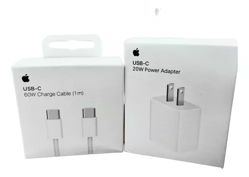 Cargador Apple USB C 20W Carga Rápida 