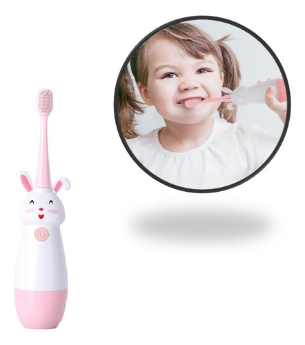 Cepillo Dental Infantil Eléctrico 3 A 12 Años Conejo Colores
