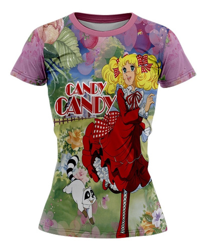 Playera Sublimada Talla Extra Candy Candy Corte Dama