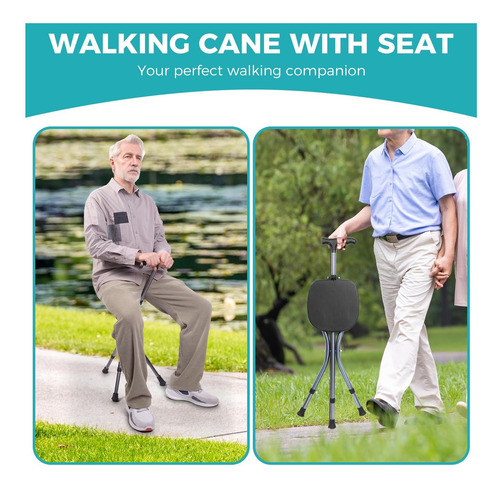 Antuntra Portable Plegable Castreando Con Asiento, Asiento