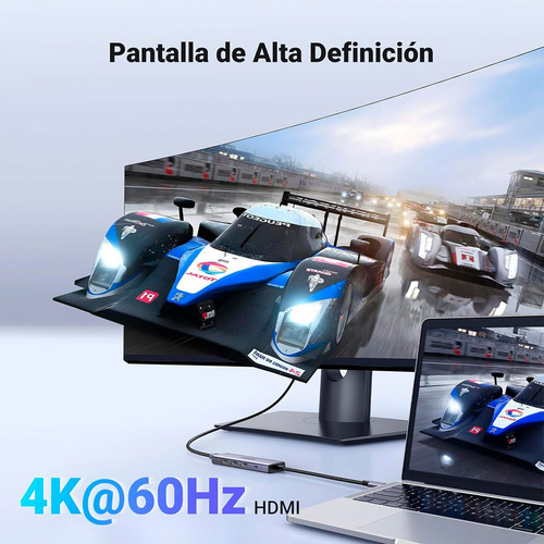 Hub Usb-c 5 En 1 Ugreen 3 Usb-a, 1 Usb-c Y Hdmi 4k/60hz 5gbp