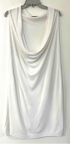 Vestido Elasticado Marca Fbo Italy Talla Tu Blanco