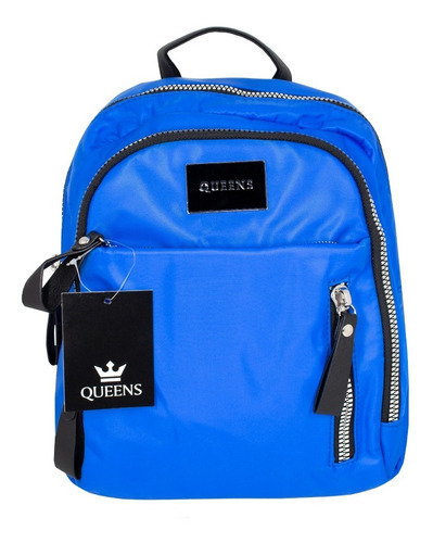 Queens Cartera Mochila Urbana Mujer Bolso Negro Qv22133 6c