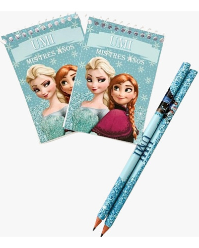 Anotadores Mas Lápiz Personalizados Frozen X20 