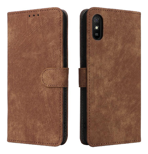 Funda Para Xiaomi Redmi 9a Pu Flip Folio Billetera Rfid