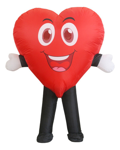 Disfraz Inflable Up Con Forma De Corazón, Mascota Love Red!