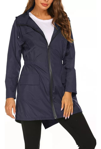 Chaqueta Impermeable Para Mujer Cortavientos De Malla De Doble Capa