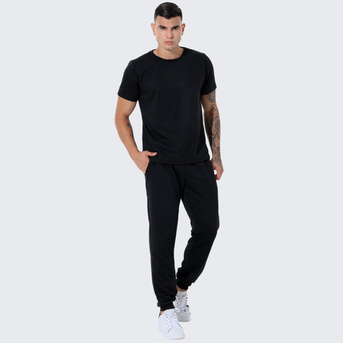 Conjunto Masculino Camisa E Calça Moletom Casual Premium