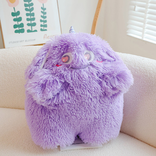 Cojín Para Dormir Little Monster Shan, De Peluche, Con Forma Color Púrpura