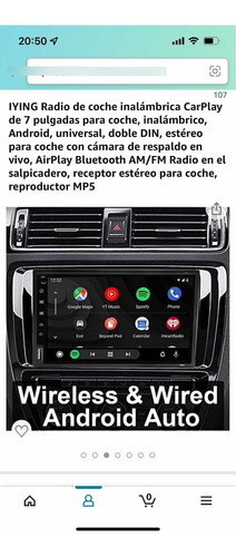 Autoestéreo Iying Apple Carplay Android Auto