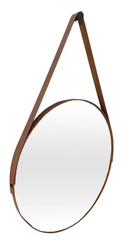 Espejo redondo decorativo Adnet de 40 x 40 cm con soporte