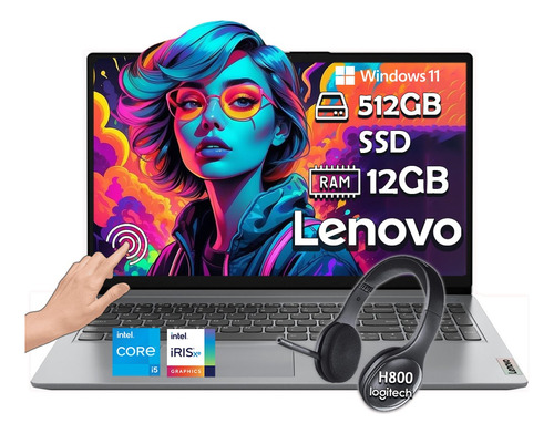 Laptop Lenovo 3 Core I5 512gb Ssd 12gb Ram Touch + Audifono