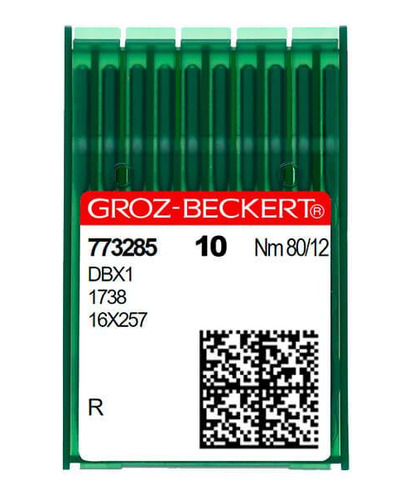 20 Agujas Groz-beckert® Dbx1 /1738/16x257 - 80/12, R